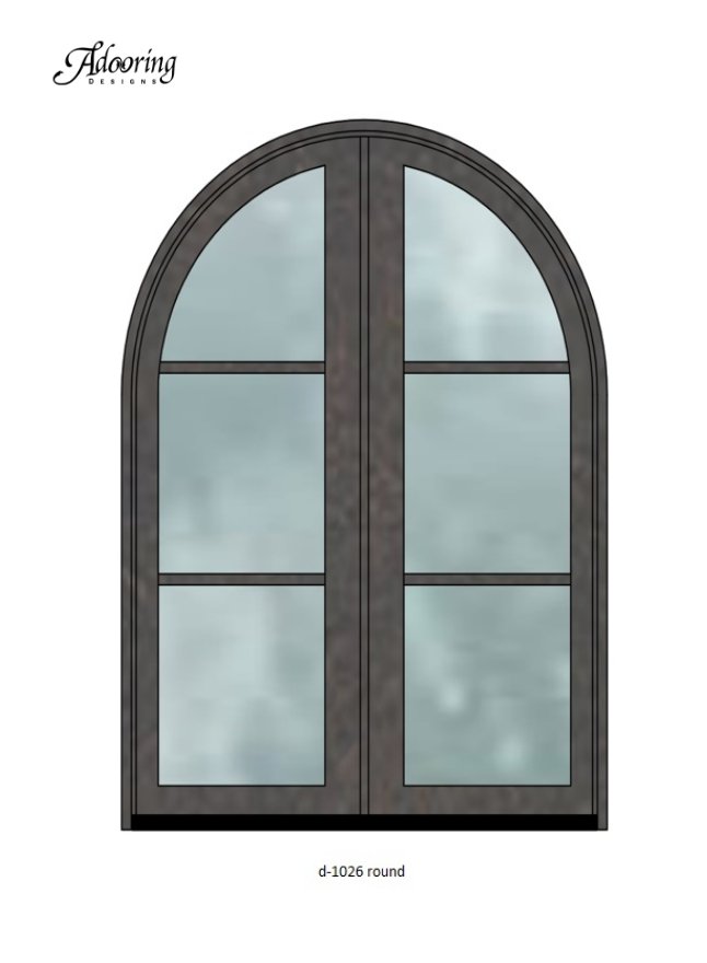 Sleek modern iron double doors