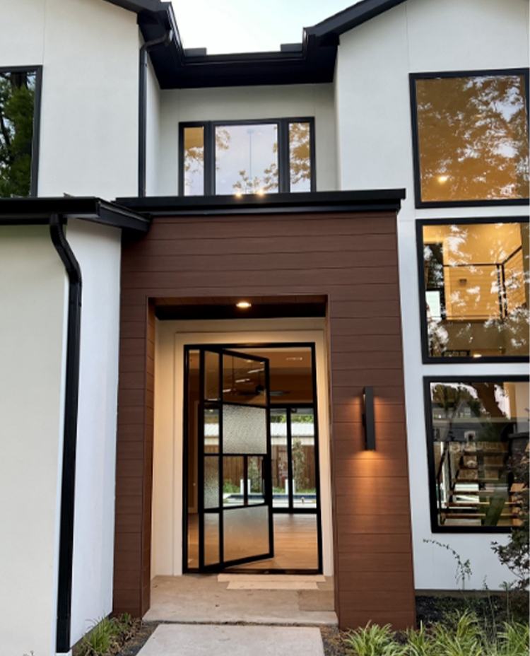 Modern iron door with sleek custom design