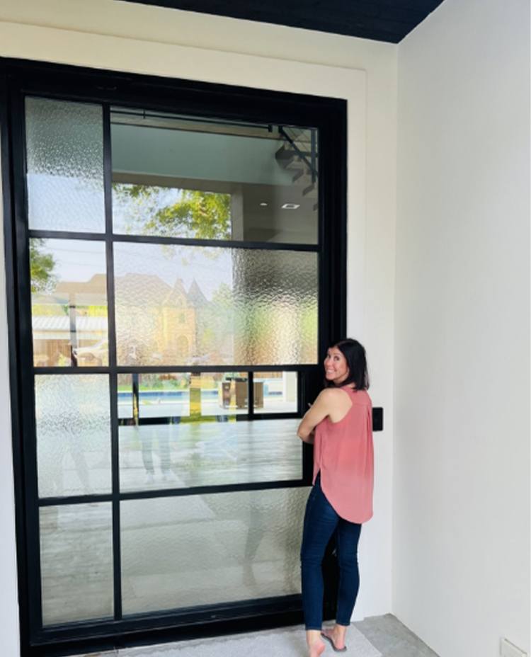 Large modern iron door