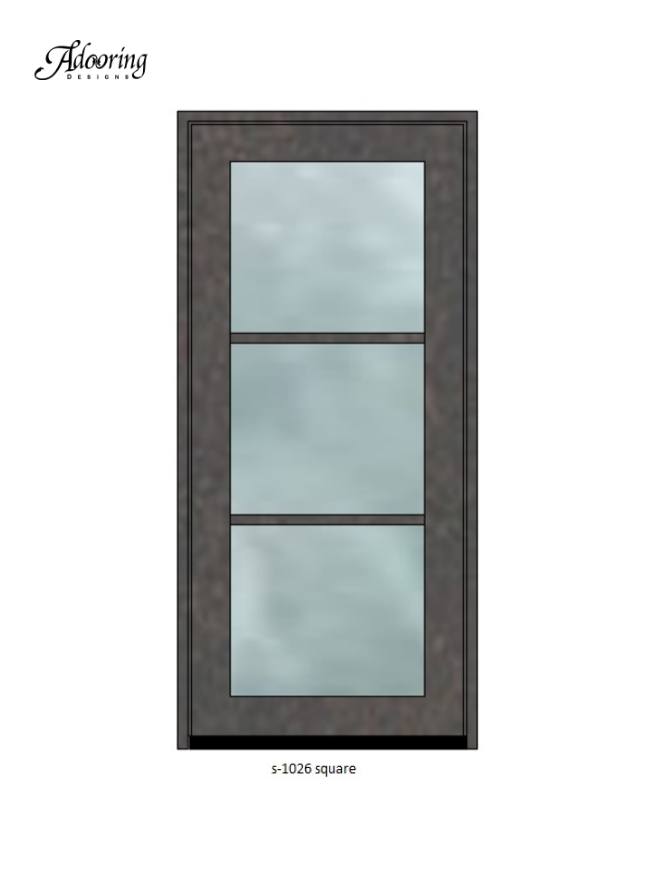 Square top iron door