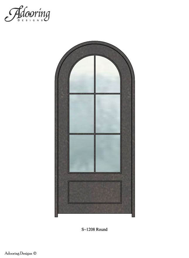 Round top door with large round windows