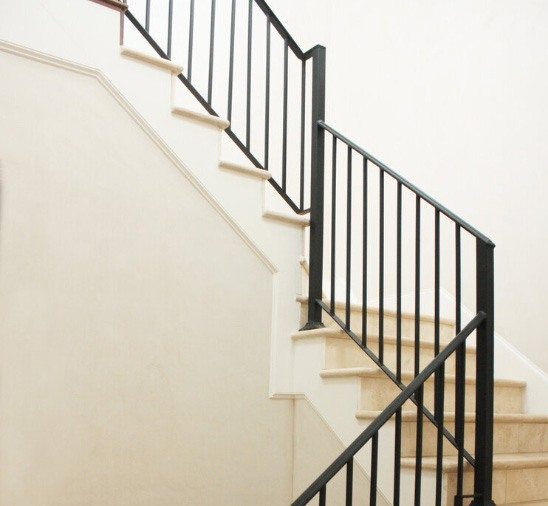 Simple iron stair rail