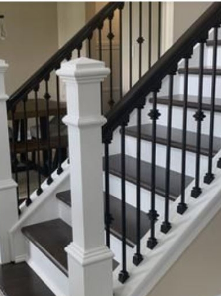 Wrought iron stair balusters