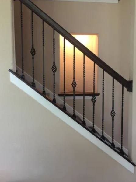 Wrought iron stair balusters