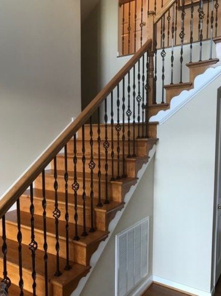 Wrought iron stair balusters