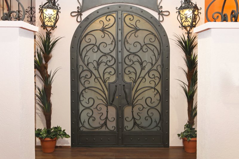 an iron door